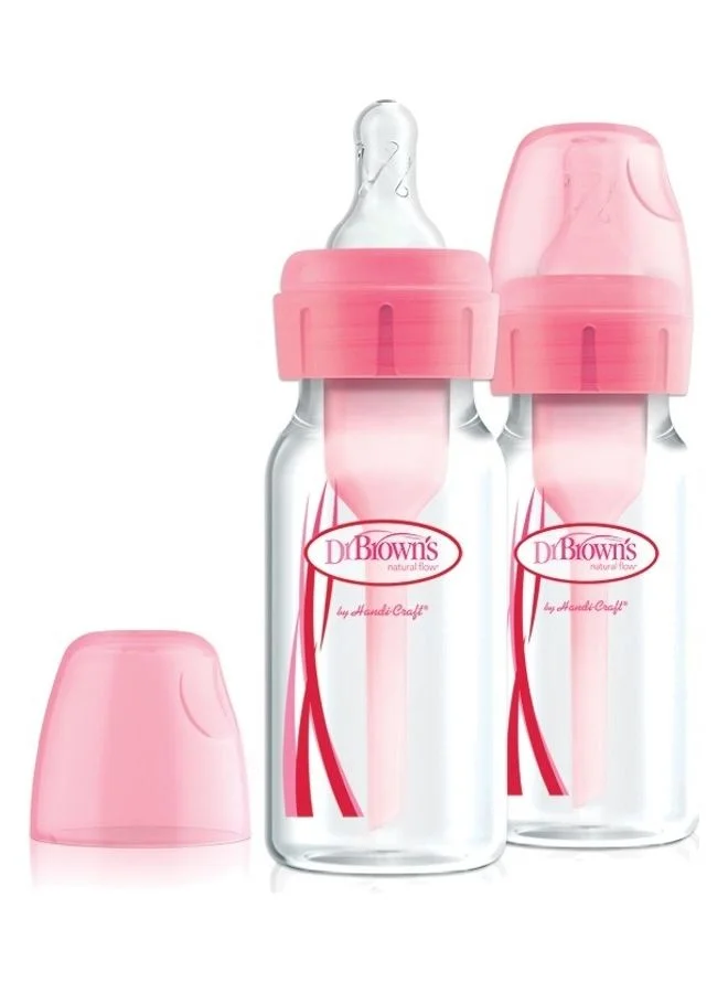 Premium Anti-Colic Feeding Set Narrow Design (Pink, 120 mL, 2-Pack) lcvcs
