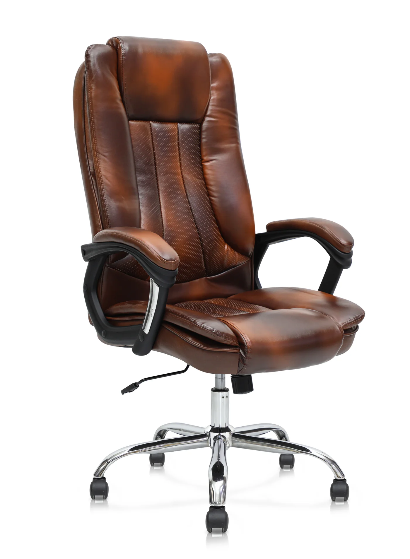 Premium Executive Office Chair with Footrest Ergonomic High-Back Desk Chair (Dark Brown, 120 cm) m7iiv