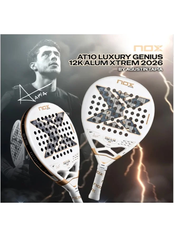 NOX AT10 Luxury Genius 12K Alum XTREM 2026 Padel Racket (Professional Power & Precision Control, 360g) plkzg
