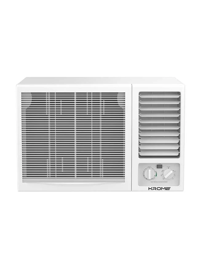 Krome 1.5 Ton Window Air Conditioner 18000 BTU High-Efficiency Cooling System with Rotary Compressor and Turbo Mode (White) wtptm