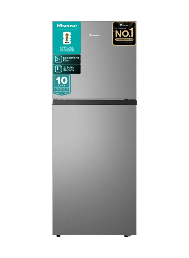 Premium Top-Mount Refrigerator with Total No Frost Technology (Stainless Steel Look, 203L Net Capacity) 0e4xr