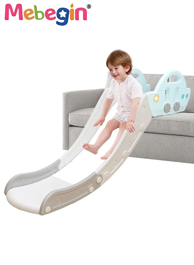 MEBEGIN Kids Slide with Adjustable Armrests, Three-Stage Ship Shape Design, Indoor and Outdoor Play Set (150 cm) 8sjpz