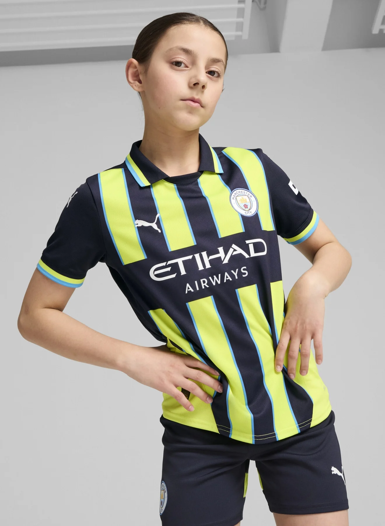Sport Soccer Away Jersey Premium Polyester Breathable Team Apparel for Boys (Blue, Kids) nfz4w