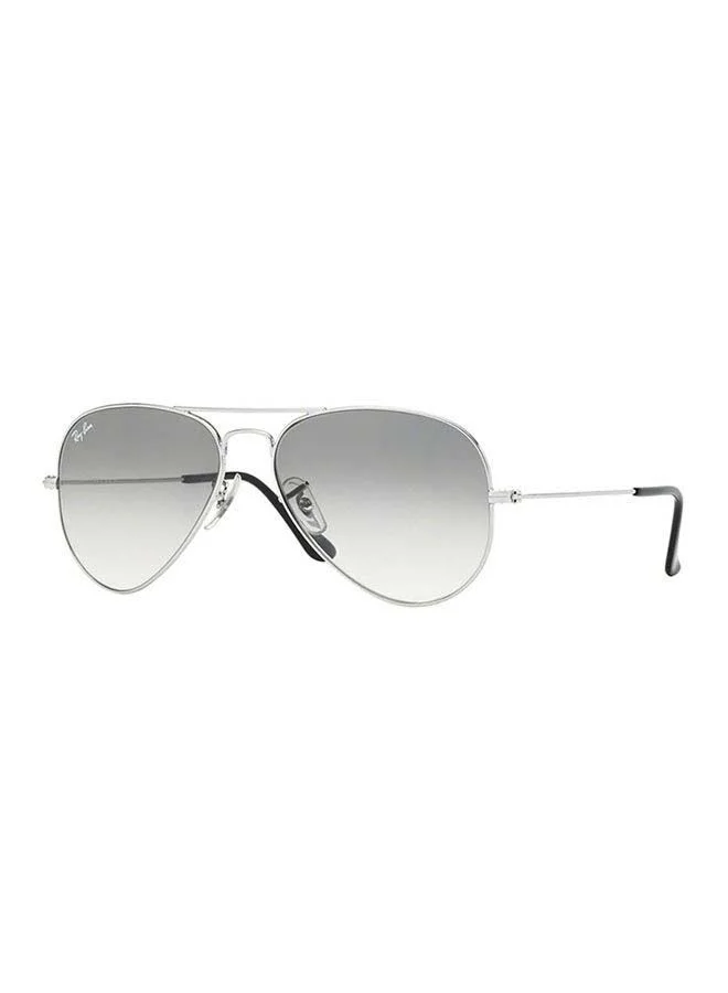 Premium Aviator Sunglasses Full Rim Metal Frame Unisex Silver (58 mm) 6ow1t
