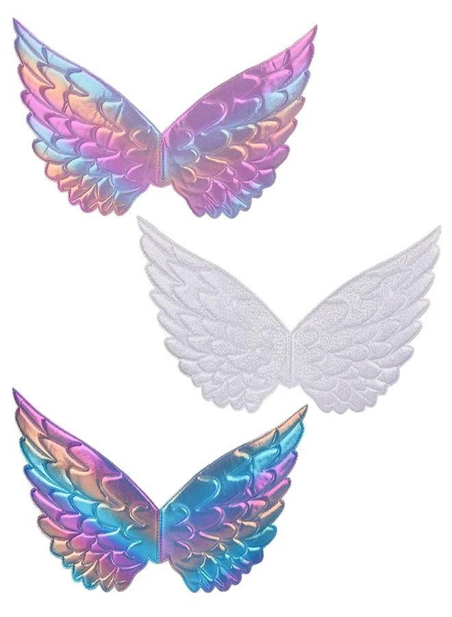 Creatoy Fairy Unicorn Wings Costume Set for Girls (3-Piece, Multicolor) a0uij
