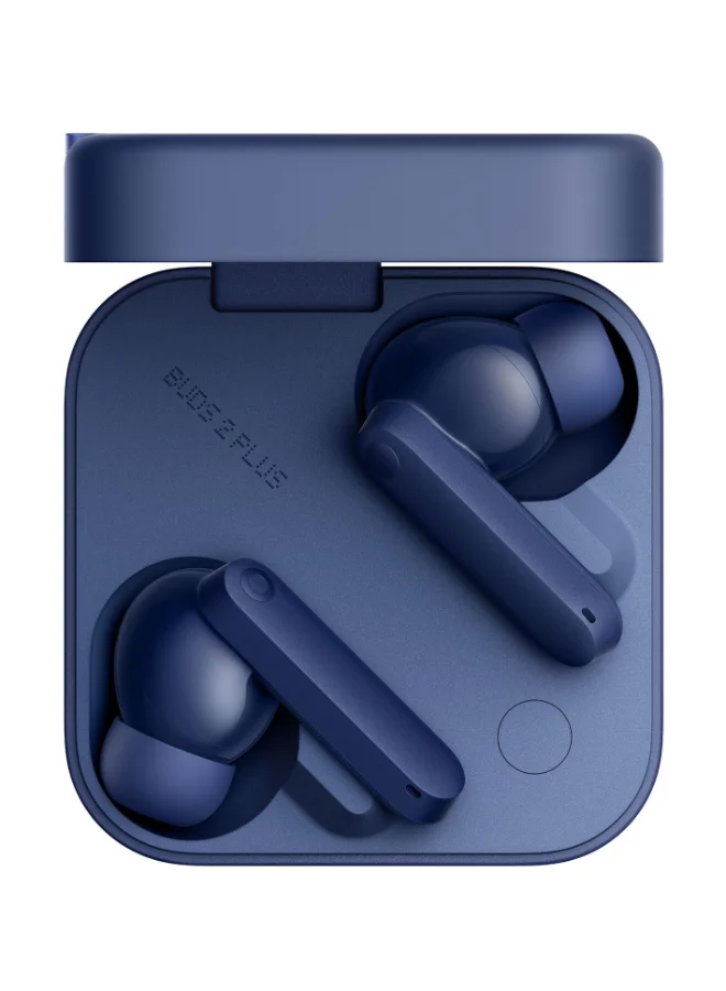 Premium Wireless Earbuds Adaptive Noise Cancelling Hi-Res Audio Bluetooth Headphones with 12mm Drivers and 6 Mics (Blue) vv5ob