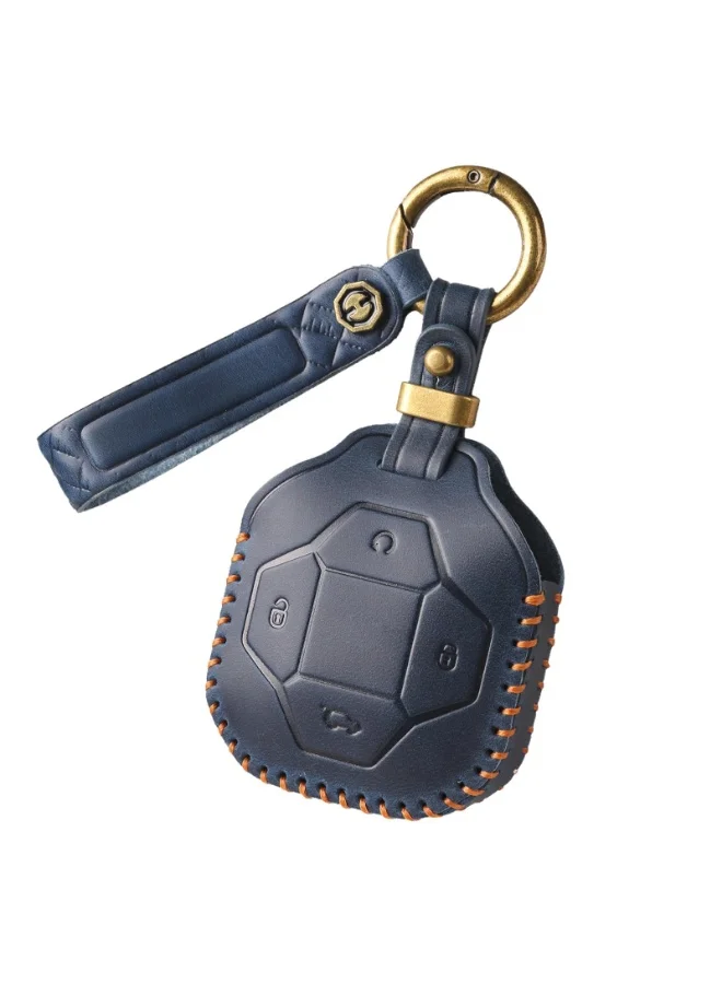 NOSKIN Leather Key Fob Cover for Jetour Traveller T2 2023-2026 Remote Key Case (Blue, 1 Piece) 91ld8