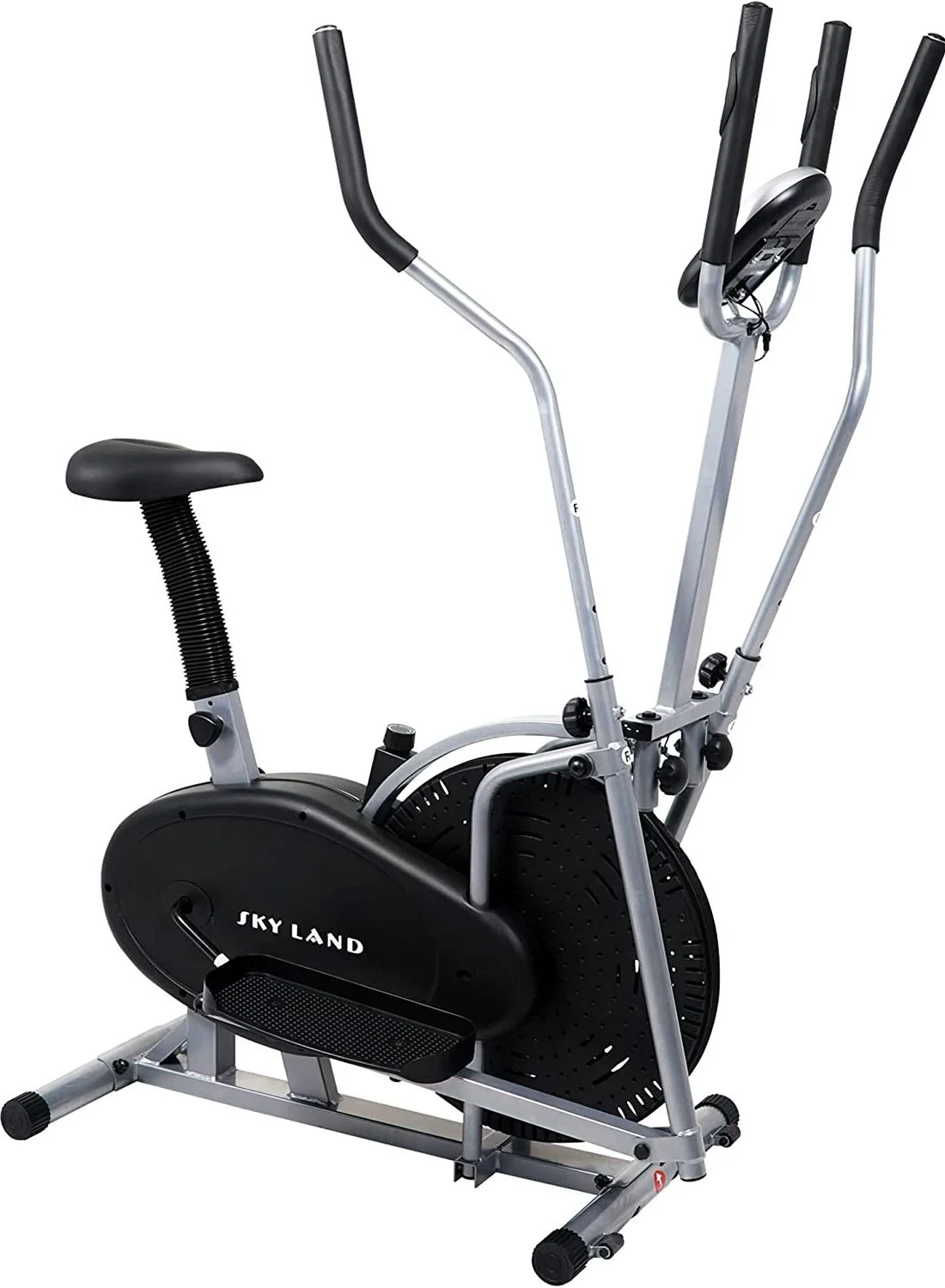 Sky Land 2-in-1 Elliptical Cross Trainer and Exercise Bike (Heavy-Duty Steel, Home Fitness Equipment) yfjkn