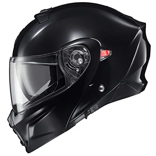 Premium Transformer Modular Motorcycle Helmet Bluetooth Ready Full Face Protection (Gloss Black, Medium) mlbi3