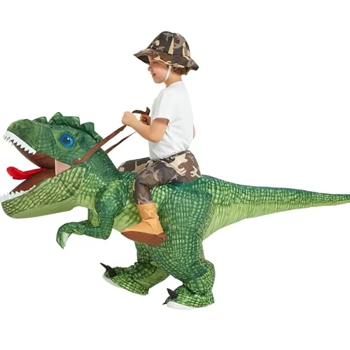 One Casa Inflatable Dinosaur Costume Riding T Rex Suit for Kids (4-6 Years) 8tw0p