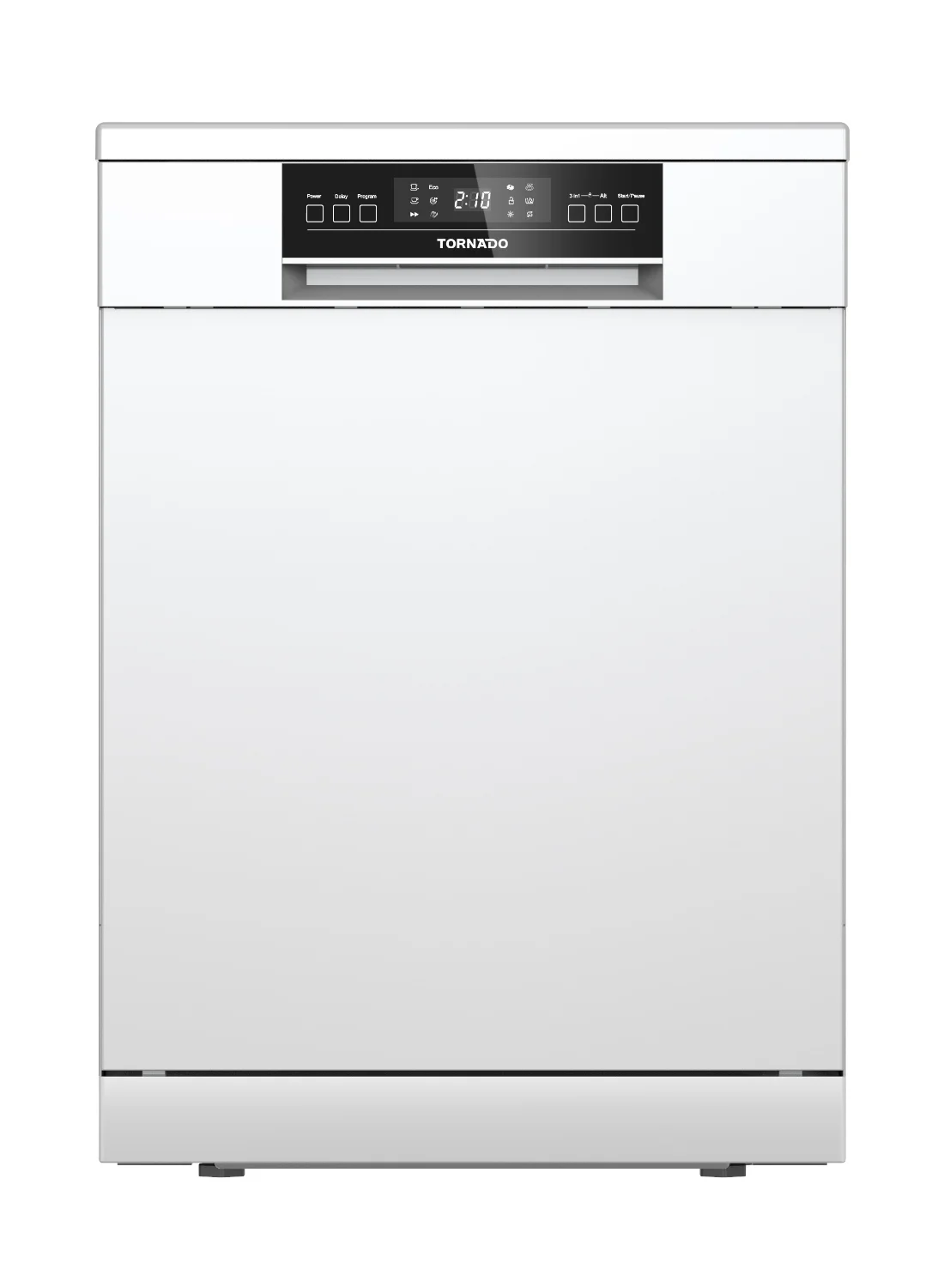 Tornado Freestanding Dishwasher 15 Place Settings with 6 Programs and Stainless Steel Tub (Silver, 15 Place Settings) 93gr5