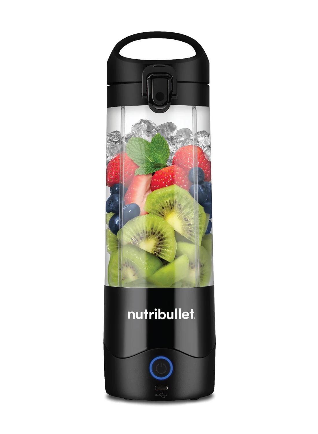 Portable Personal Blender Premium Electric Smoothie Maker (Black, 475 mL) gm9i1