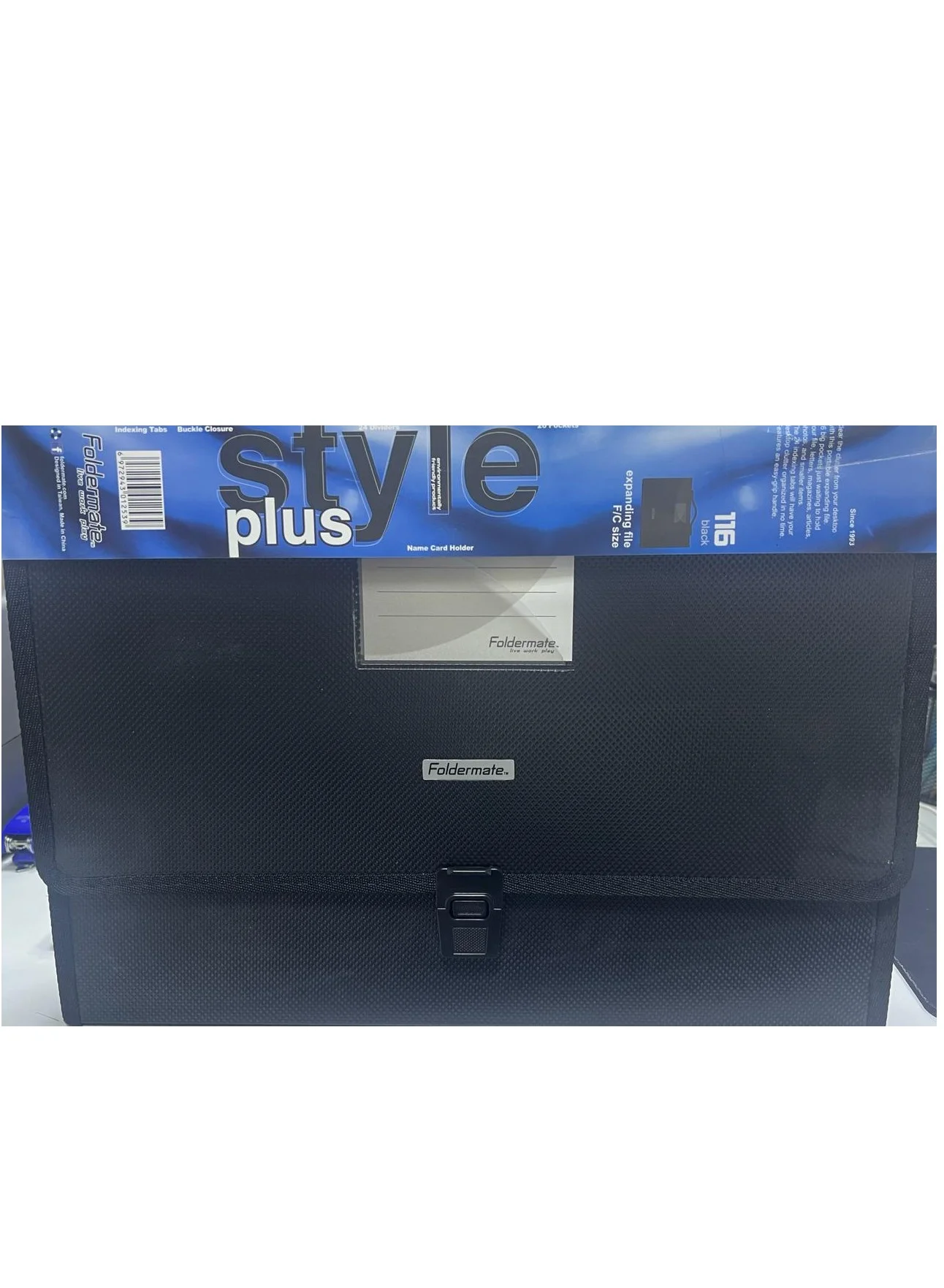 Foldermate 26-Pocket Expanding File Holder Premium Document Organizer for Office and Home (Black) kg468