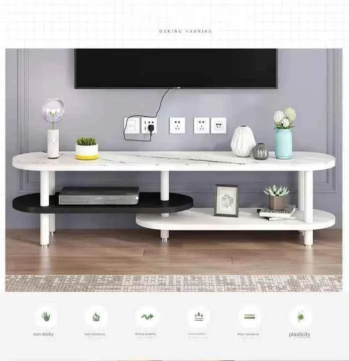 Harmony Home Modern Double Layer Console Table, Multifunctional TV Cabinet and Entryway Storage Unit (120 cm) ksm5l