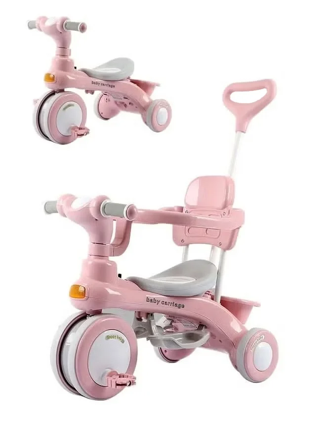 Arabest Kids Tricycle with Safety Guardrail, 3-Wheel Toddler Stroller for Boys and Girls (1-6 Years) pw1iw