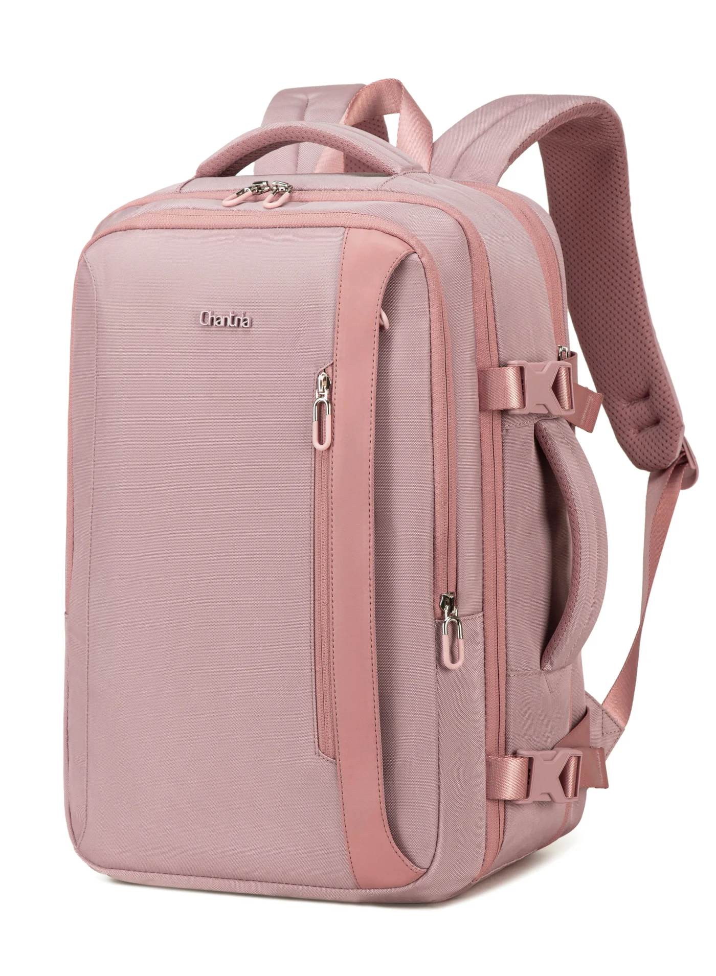 Chantria Expandable Laptop Backpack Water Resistant Multifunctional Travel Bag with 180-Degree Opening (Pale Mauve, 45 cm) w7meh