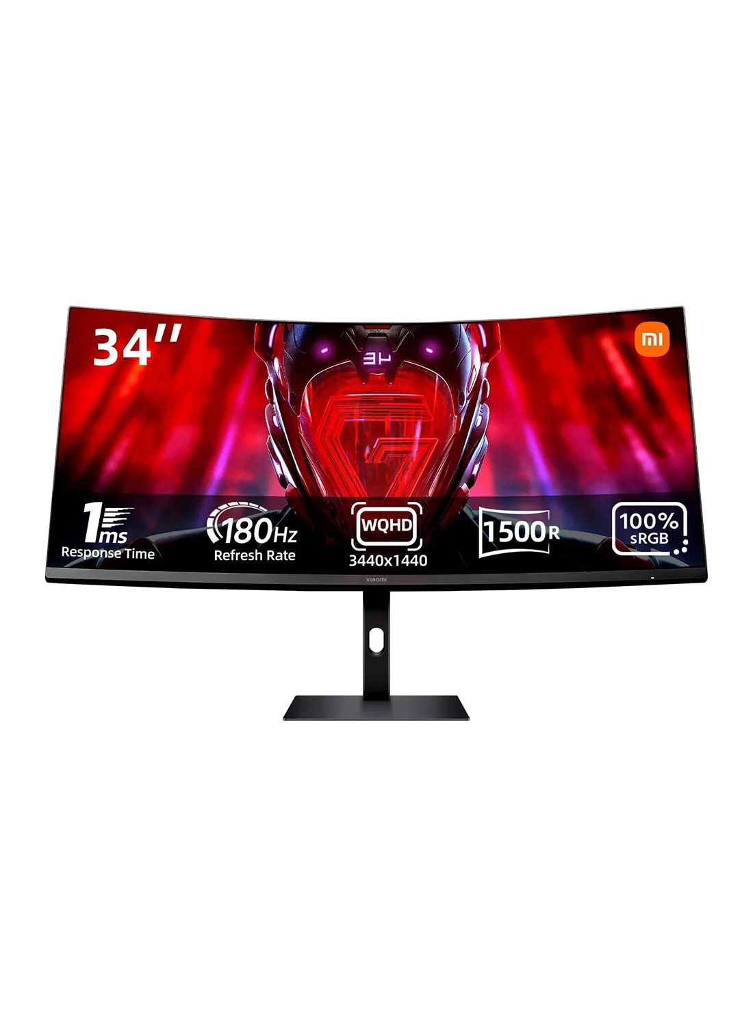 Smart 34-inch WQHD Curved Gaming Monitor 180Hz High Refresh Rate 1ms Response Time (Black, 34-inch) okz1u