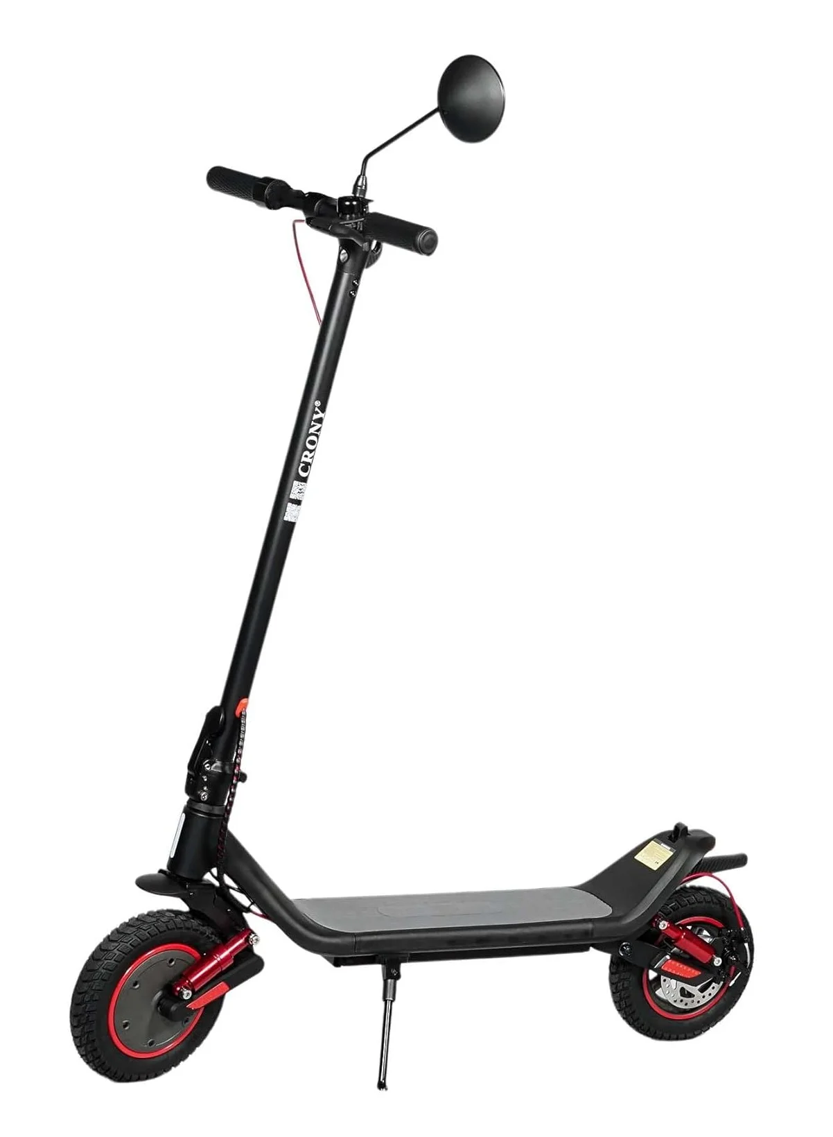 Crony Electric Scooter 500W Motor Dual Suspension Commuter E-Scooter with Smart Control and Phone Holder (Black, 30km Range) awwyx