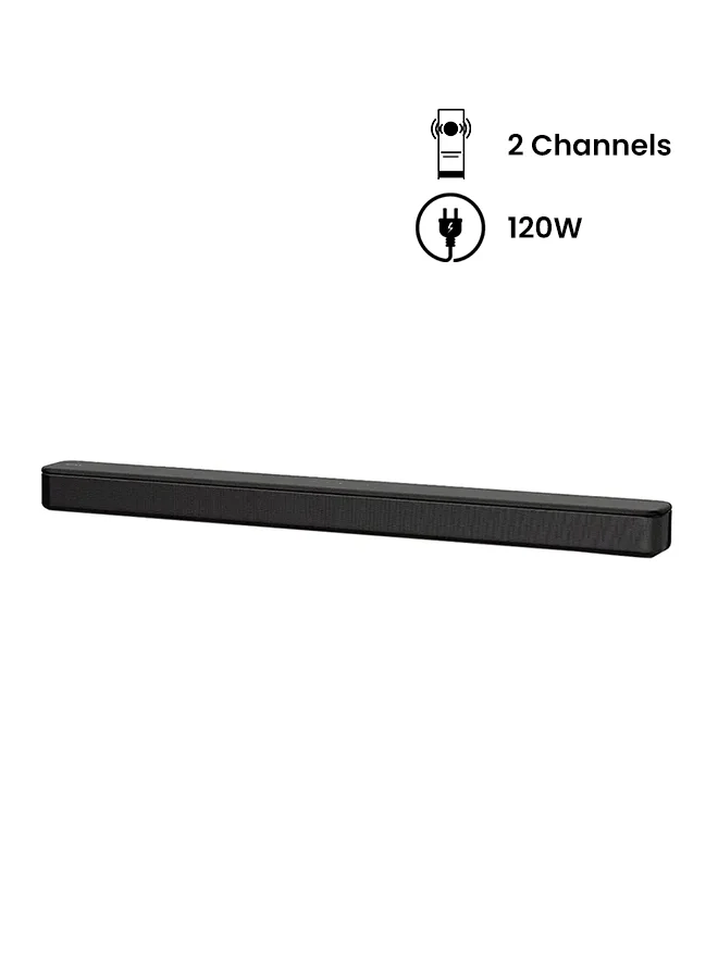 Premium 2.0 Channel Compact Soundbar 120W Wireless Bluetooth Speaker System with Bass Reflex (Black) u966t