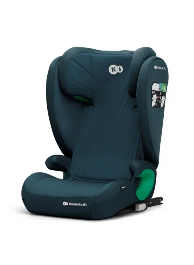 Junior Fix 2 i-Size Car Seat Adjustable Safety Booster for Kids (100-150 cm, Harbor Blue) w2p9w