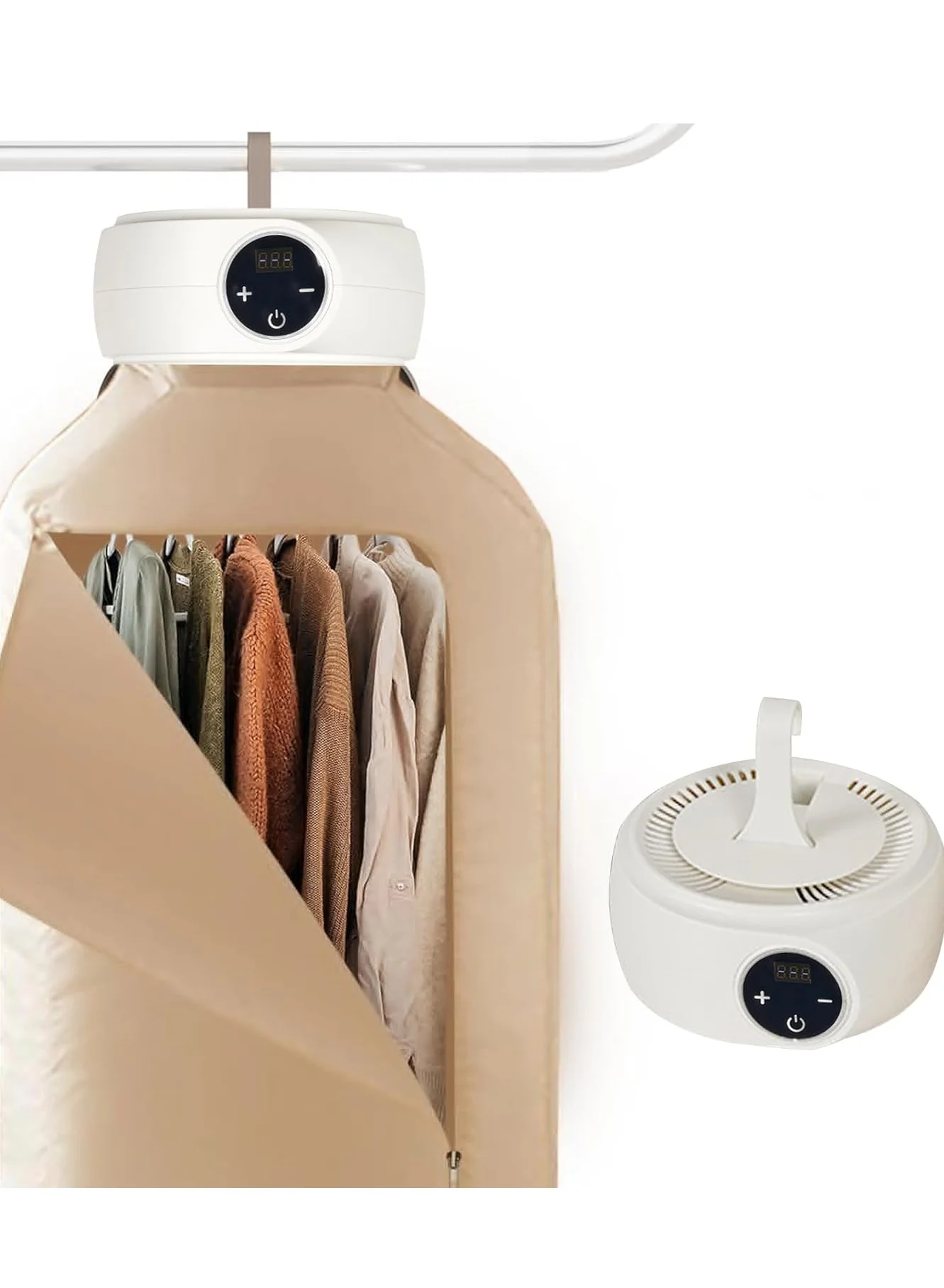 USTIDE Portable Clothes Dryer Machine Compact Laundry Dryer with Dry Bag and Hook for Apartment Dorm RV (White, 1 Unit) 5fv4a