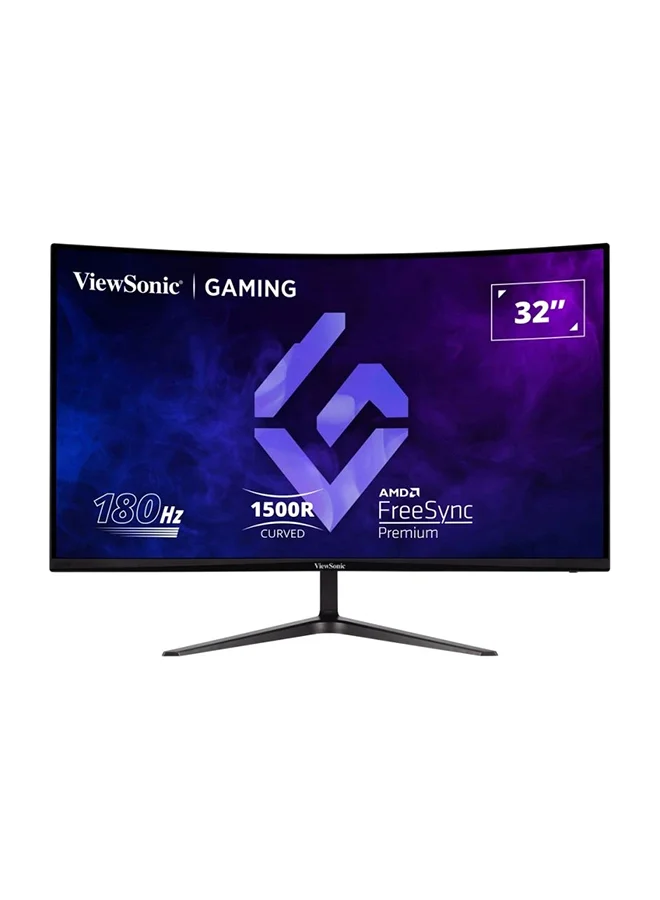 Premium 32-inch FHD Curved Gaming Monitor 180Hz 1ms Response Time (Black, 32 inch) as9w2