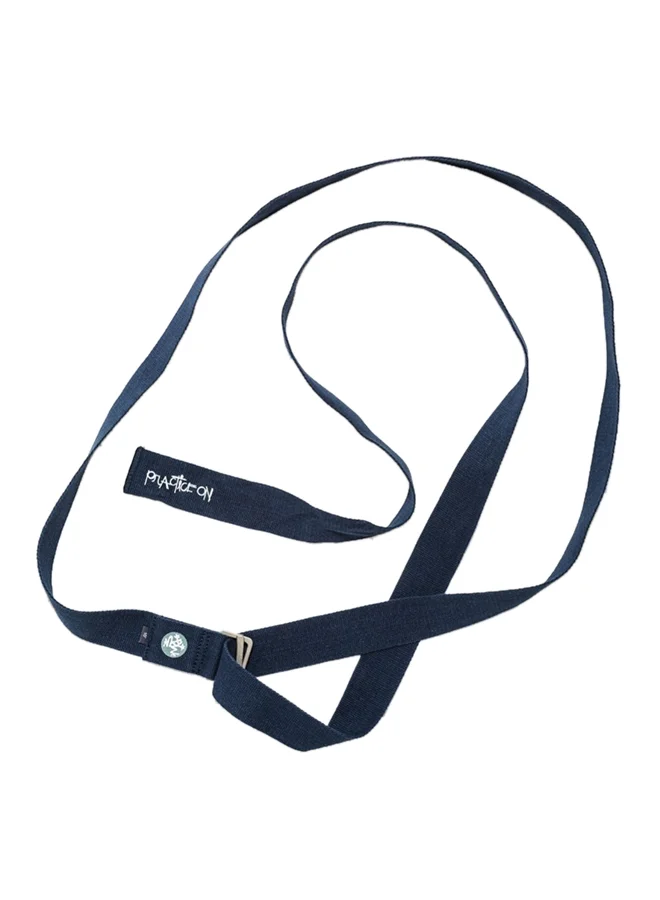 Premium Yoga Strap with Adjustable Buckle (Midnight, 244 cm) yqqpc