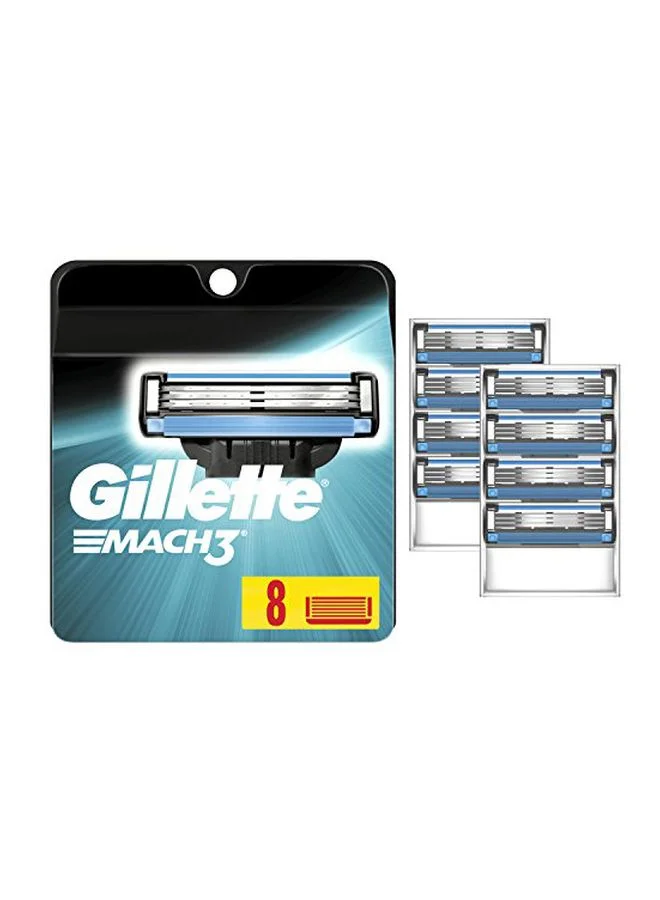 Premium 8-Piece Manual Shaving Razor Blade Set (Black/Blue/Silver, 8-Pack) v3zrv