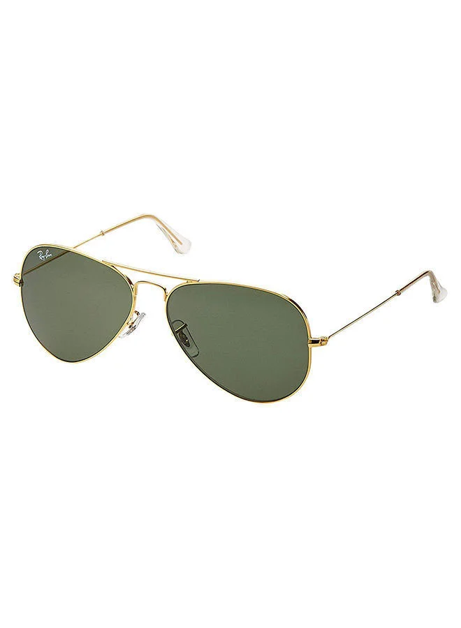 Premium Full Rim Pilot Sunglasses for Men Classic Metal Frame UV Protection (Gold, 58 mm) l028w