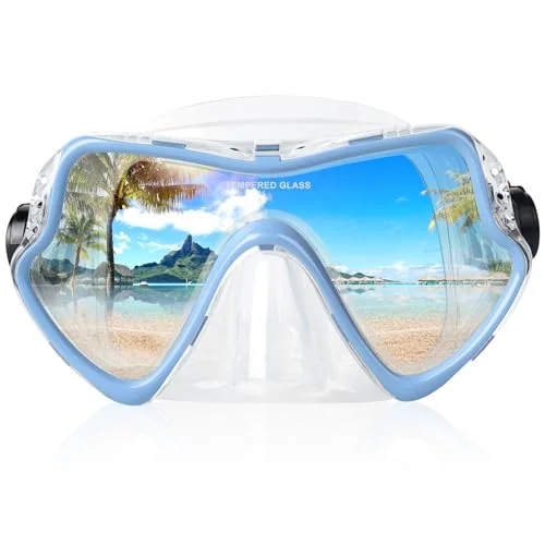 EXP VISION Professional Diving Mask with Tempered Glass Lens and Liquid Silicone Seal (Unisex, Adult) w8r7g