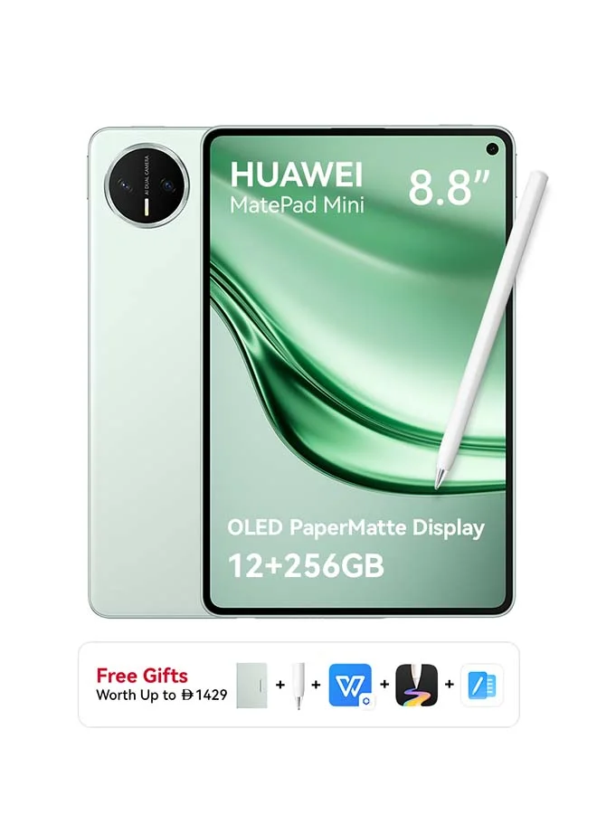 Premium 8.8-inch Flexible OLED Tablet 12GB RAM 256GB Storage with Stylus and Cover (Spruce Green, 8.8-inch) s7xkp