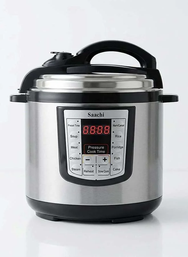 Saachi Electric Pressure Cooker Premium Stainless Steel Multi-Cooker (Black, 4 L) efgzx