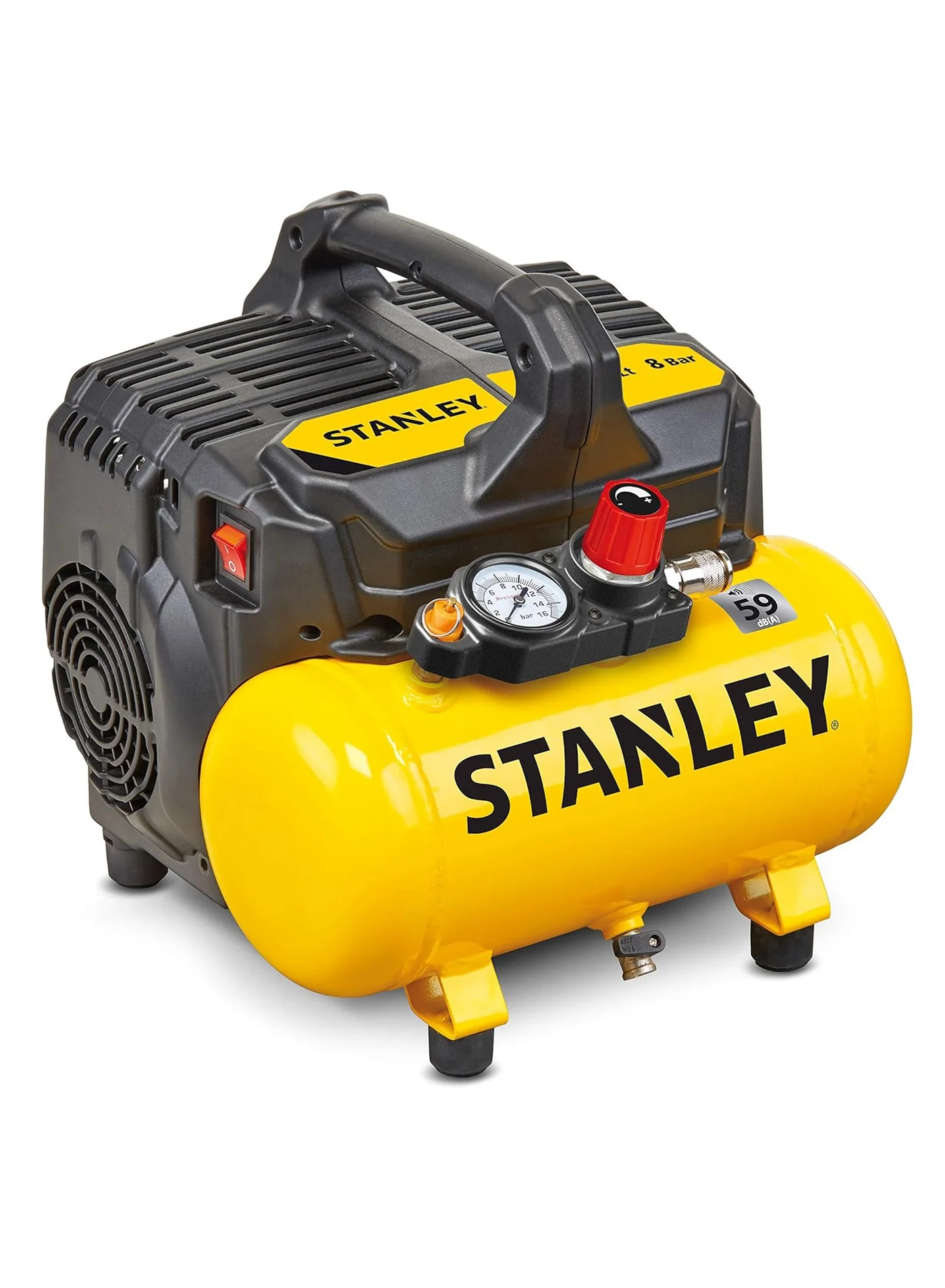 Premium Silent Air Compressor, 750W Portable Electric Pump, Ultra-Quiet 59dB Operation, Compact Design (6L Tank) jnyis