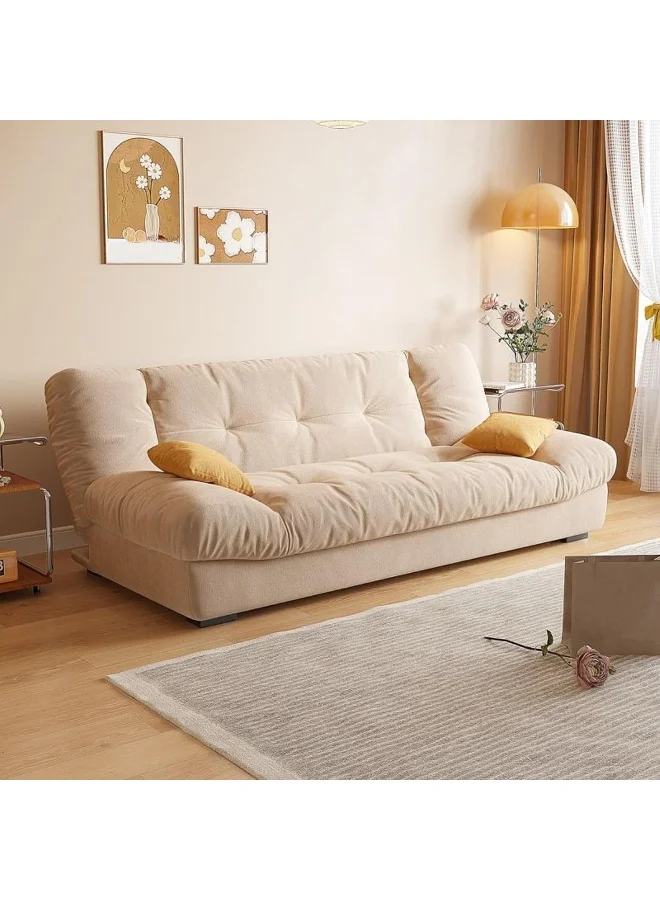 Zayn Comforts Convertible Sofa Bed with Soft Upholstery (Neutral, 180 cm) p7568