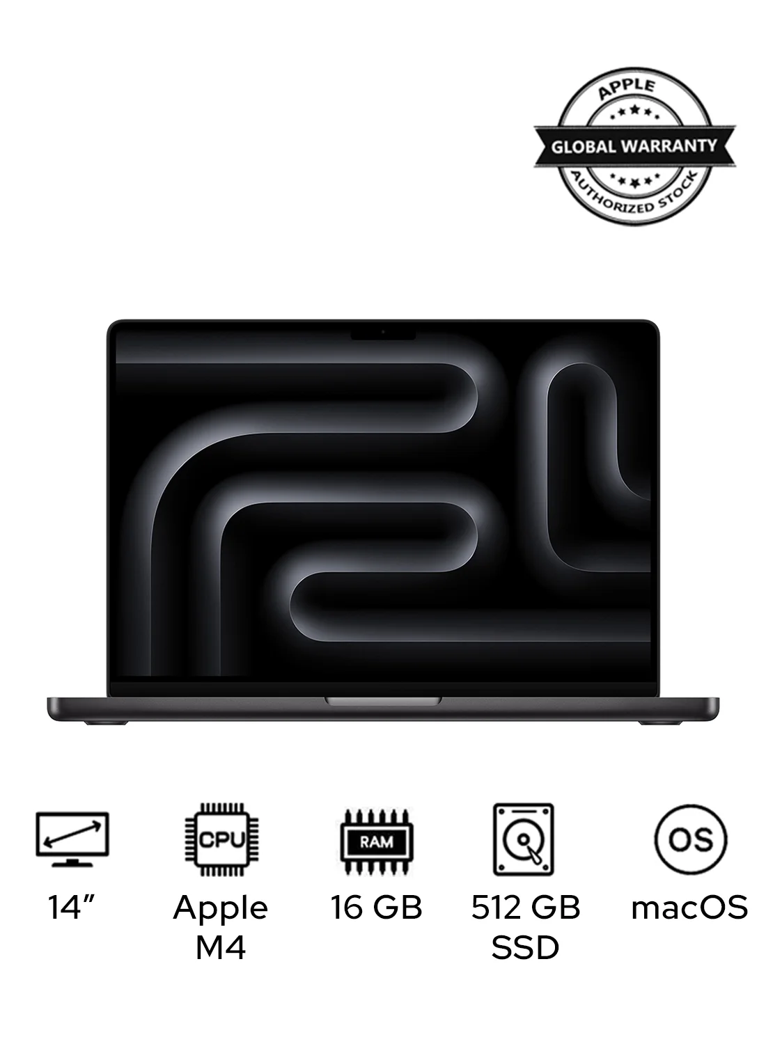Premium Smart Laptop Pro 14.2 Inch Display 16GB RAM 512GB SSD M4 Chip (Space Black, 14.2 Inch) 7qwkj