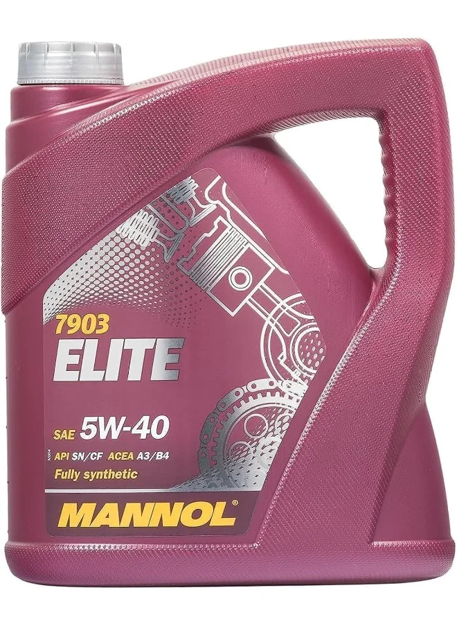 MANNOL Elite Engine Oil 5W-40 Synthetic Formula Premium Lubricant (4 L) j97r8
