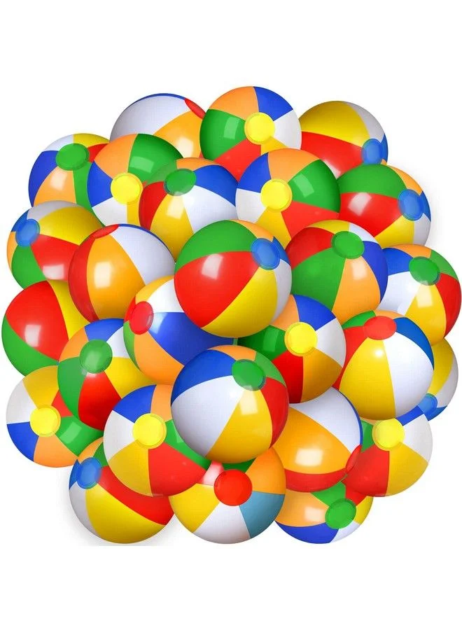 Zhanmai Inflatable Beach Balls Rainbow Party Favors (40 Pack, 25 cm) sb7zx