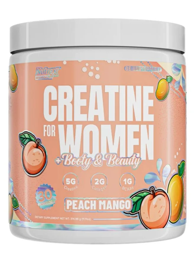 Nutrex Research Creatine Powder for Women Peach Mango Flavor (30 Servings) 2r5ct