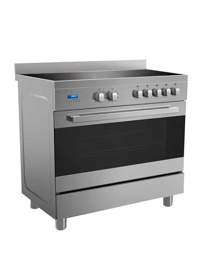 Midea 5-Burner Ceramic Cooker with Schott Glass and Full Safety (Silver/Black, 90 x 60 cm) jyiba