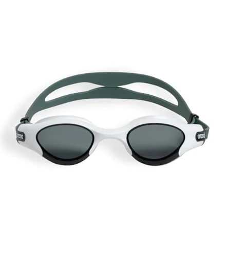 Premium Unisex Swim Goggles Professional Watertight Fit Anti-Fog Lens for Fitness Swimmers and Triathletes (Smoke White Sage, One Size) pn5ir