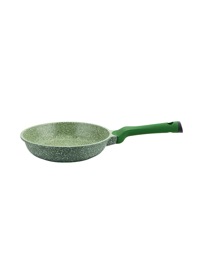 Prestige Granite Non-Stick Aluminium Fry Pan Premium Kitchen Cookware (Green, 28cm) v6ibo