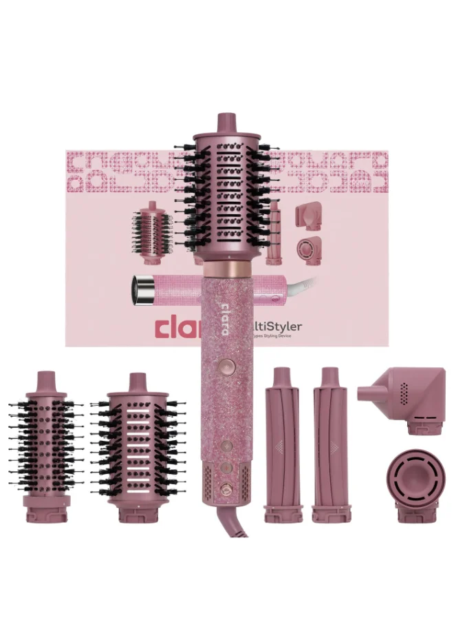 CLARA 6-in-1 Professional Hair Multi Styler Ionic Styling Tool with Auto-Wrap Curlers and Blow Dryer Attachments (1500W) iltri