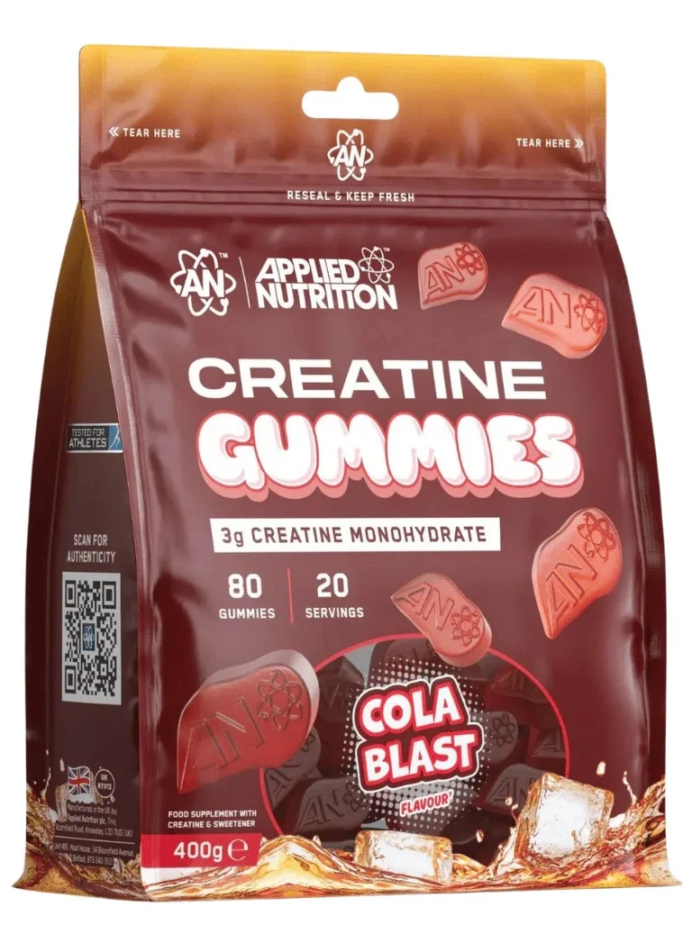 Creatine Gummies Vegan Supplement (Cola Blast Flavor, 80 Chewable Gummies) 52odf