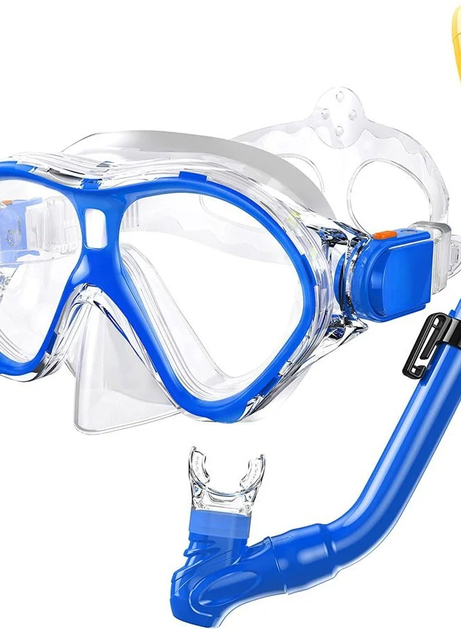 Gintenco Kids Snorkel Set with Anti-Fog Diving Mask and Dry Top Snorkel (Unisex, One Size) t3e42