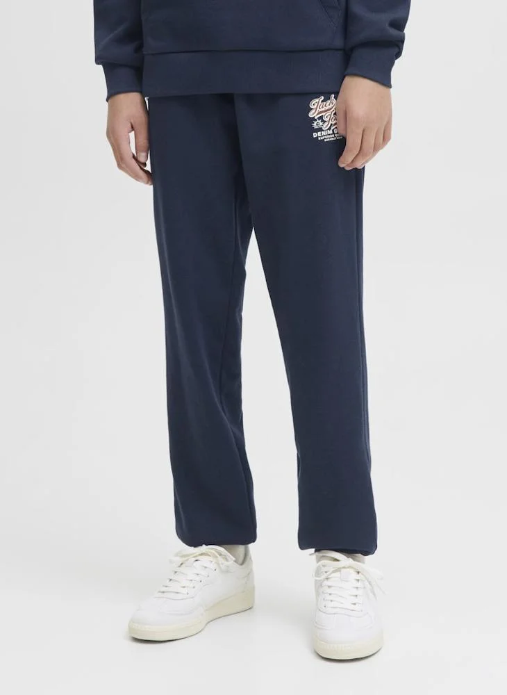 Jack & Jones Junior Kids Logo Sweatpants Premium Cotton Casual Joggers (Kids, Solid) 5yceu