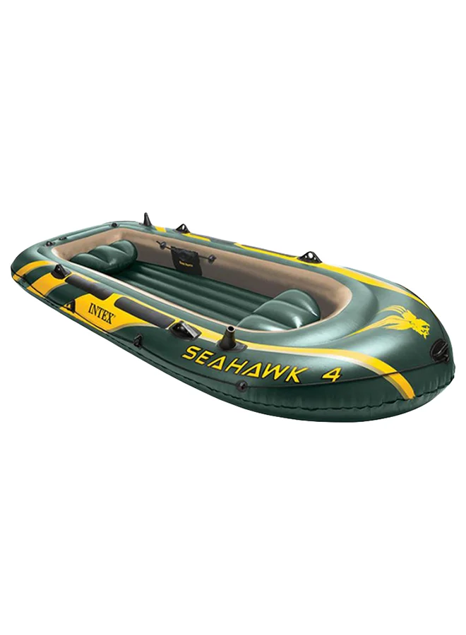 Inflatable Fishing Boat Set Heavy-Duty Watercraft for Recreational Angling (4-Person Capacity, 351 cm x 145 cm) 6s29l