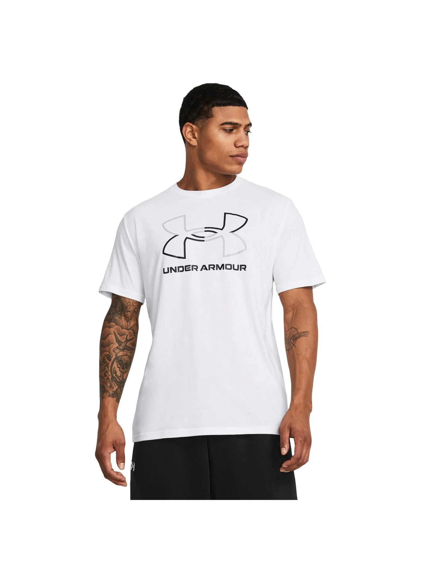 Athletic Foundation T-Shirt Premium Breathable Crew Neck Tee for Men (Black, Large) 60l0d