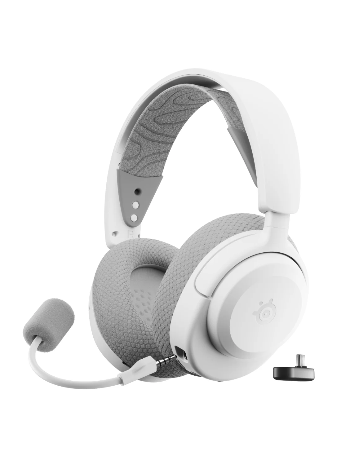Premium Wireless Multi-Platform Gaming Headset with Detachable Microphone and Dual Connectivity (White) alwvg