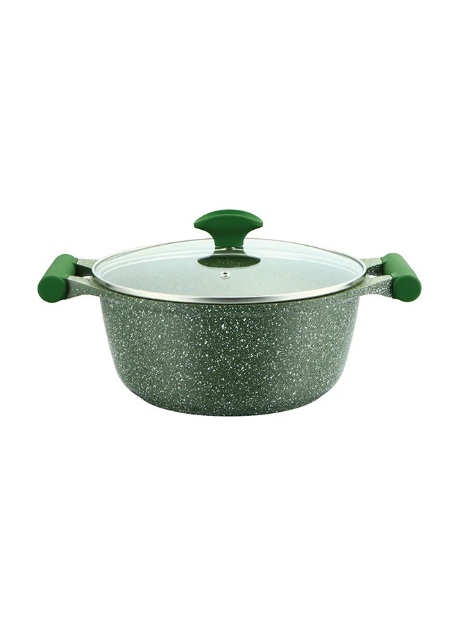 Prestige Granite Non-Stick Aluminium Sauce Pan With Lid (Green, 5 L) cjmjl