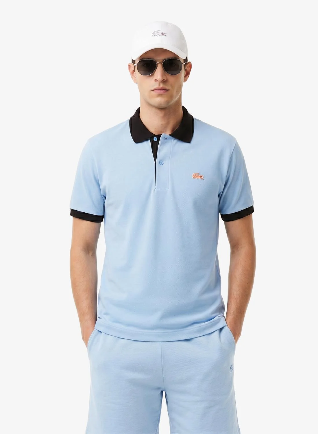 Premium Classic Fit Polo Shirt Breathable Cotton Casual Wear for Men (Solid, Large) p43ku